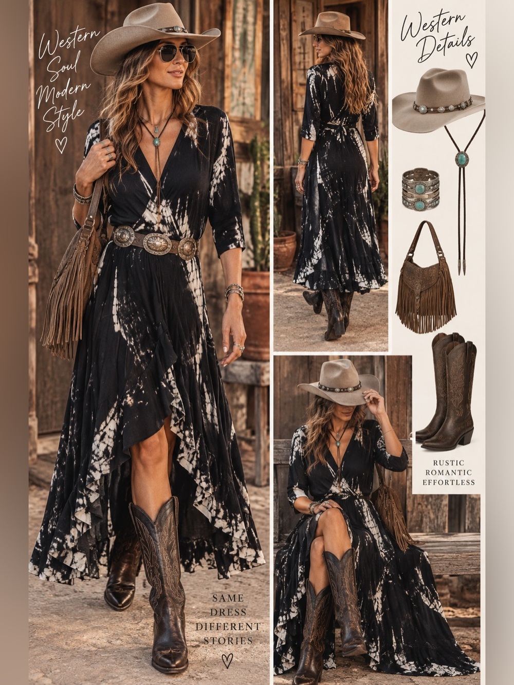 Folkreligion Tie Dye Wrap High Low Maxi Dress Duster Boho Western Festival Goth